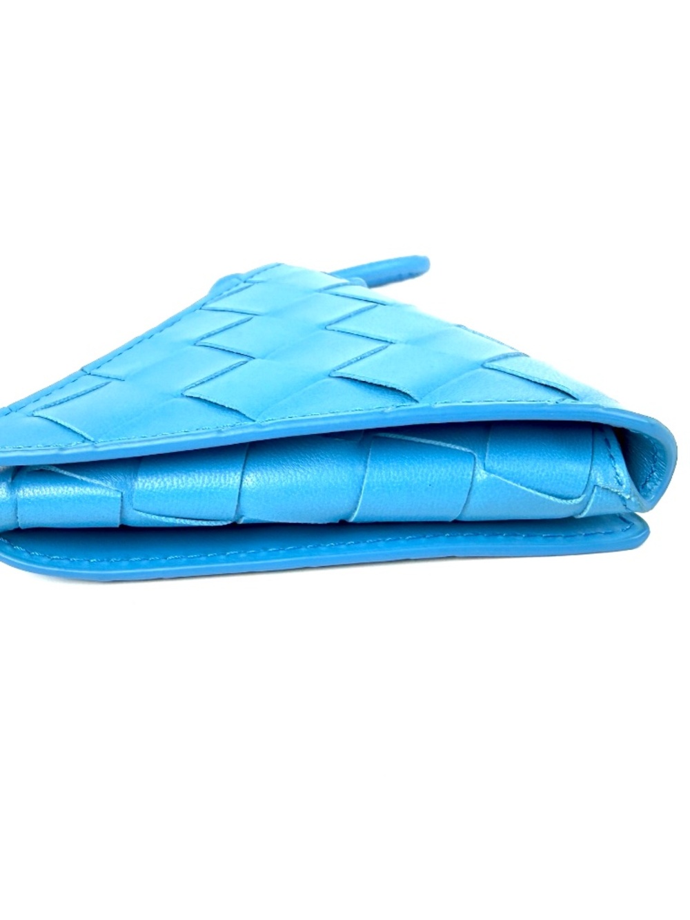 SOLD Bottega Veneta Triangle Blue Napa Leather Coin Purse Pouch - Picture 8 of 13